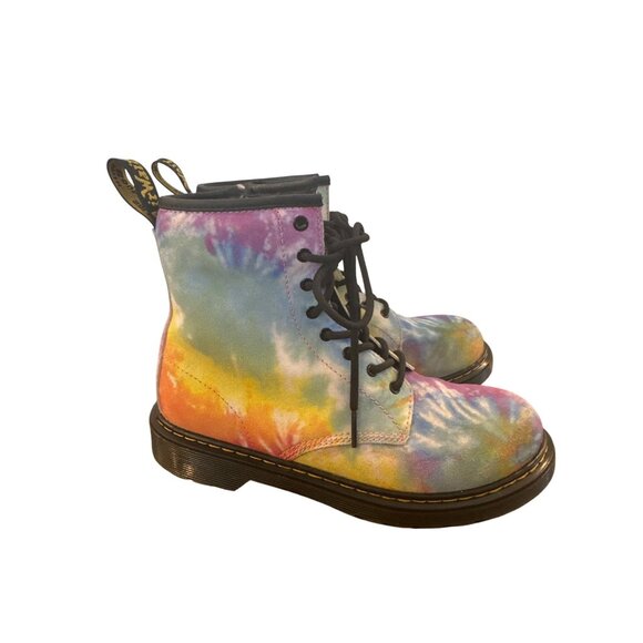 Dr. Martens 1460 Tie-Dye Lace-Up Boots Women’s Size 6 Colorful Suede - Picture 2 of 11